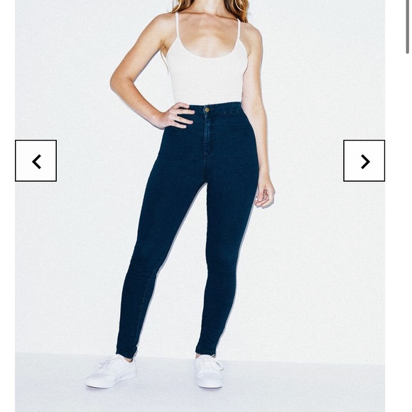 American apparel “easy Jean” dark wash high rise skinny Jean - Picture 5 of 5